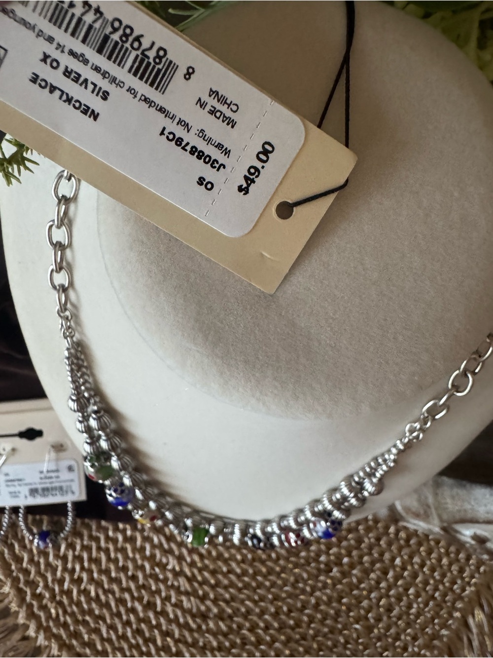 NWT Patricia Nash Silver Necklace World Beads & Earrings SET w/ Dusty  PICK ONE - Picture 5 of 6